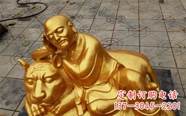 聊城伏虎罗汉铜雕,古典美学与艺术的完美结合