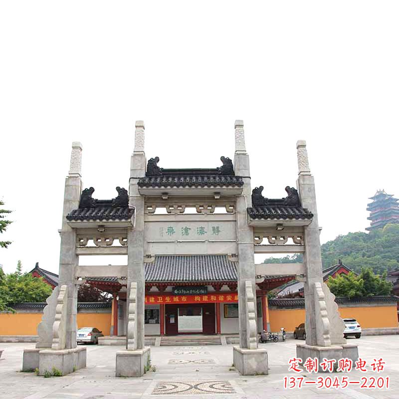 聊城艺术镶嵌石牌坊雕塑