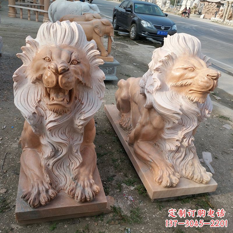 聊城港币狮子爬狮雕塑——经典的海洋之神艺术