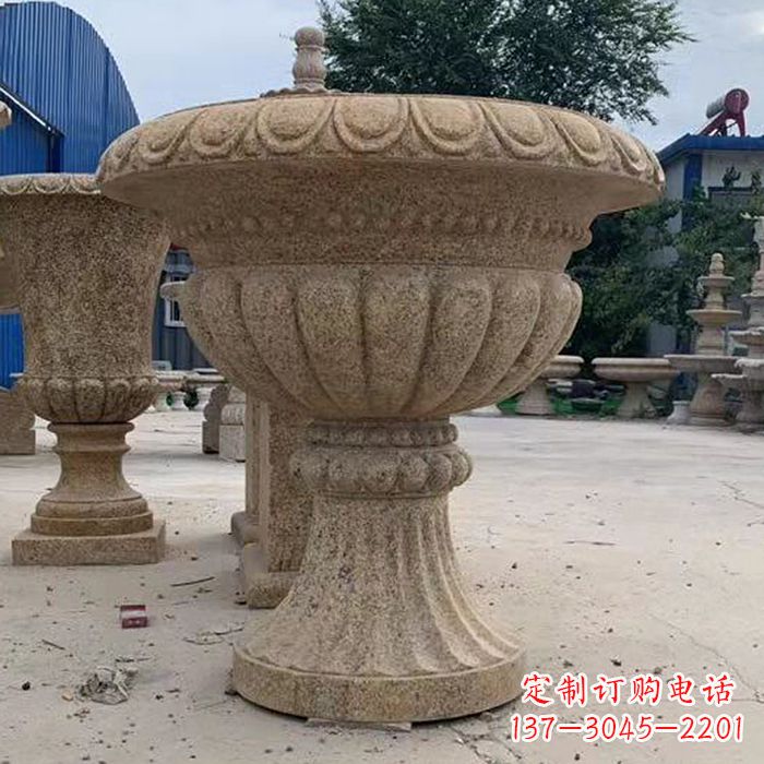 聊城高墩欧式石雕花盆