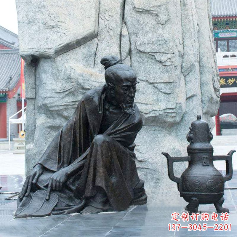 聊城中国医史传承葛洪炼丹情景雕塑