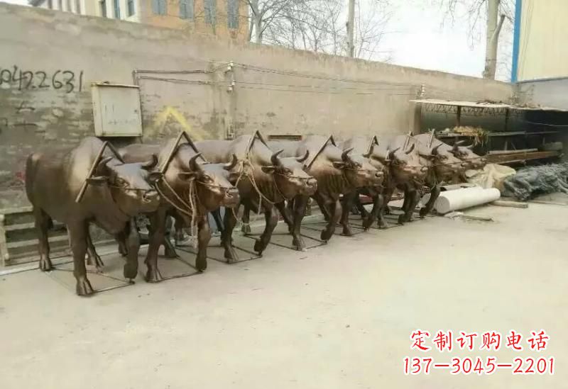 聊城艺术之作,牛雕塑