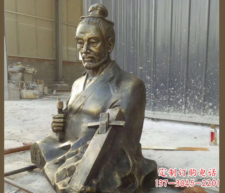聊城青铜鲁班雕塑,赞颂传统工匠精湛技艺