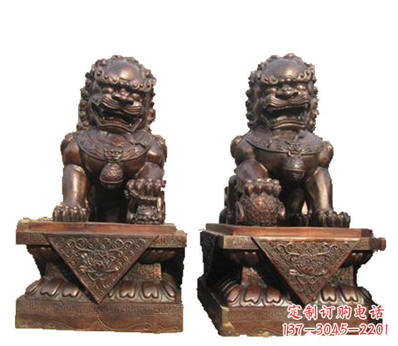 聊城公司汇丰狮子铜雕塑摆件 (2)