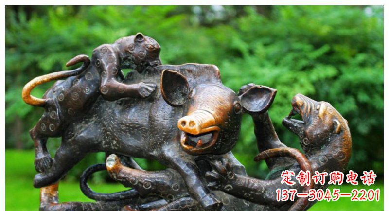 聊城艺术精美的豹子铜雕
