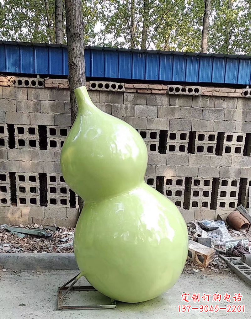 聊城公园装饰休闲雕塑——葫芦仿真玻璃钢雕塑