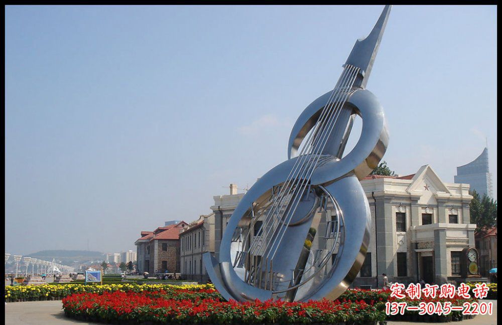 聊城YFZD-001不锈钢抽象大提琴雕塑