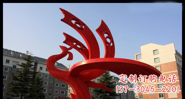聊城不锈钢凤凰雕塑