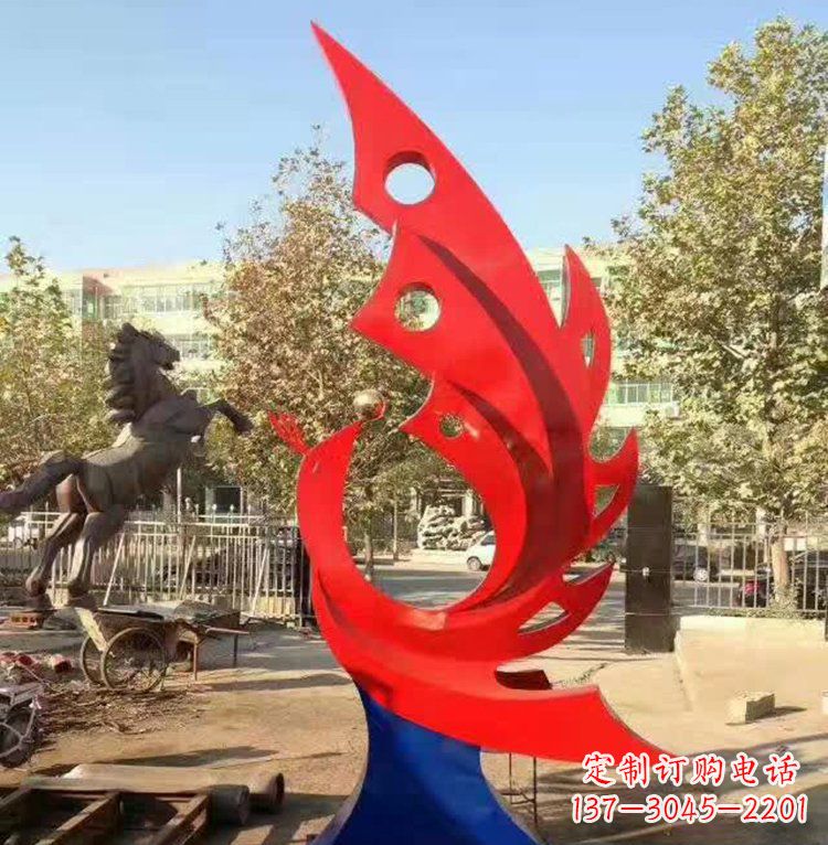 聊城艺术精美的不锈钢凤凰雕塑