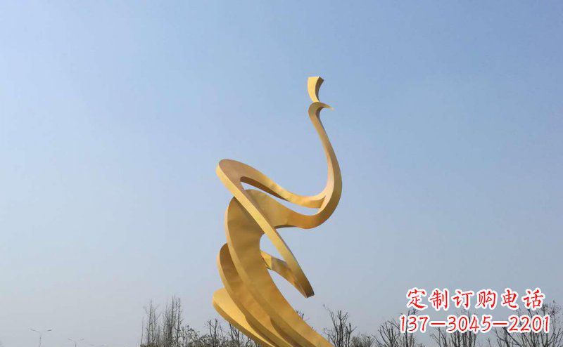 聊城抽象凤凰不锈钢雕塑