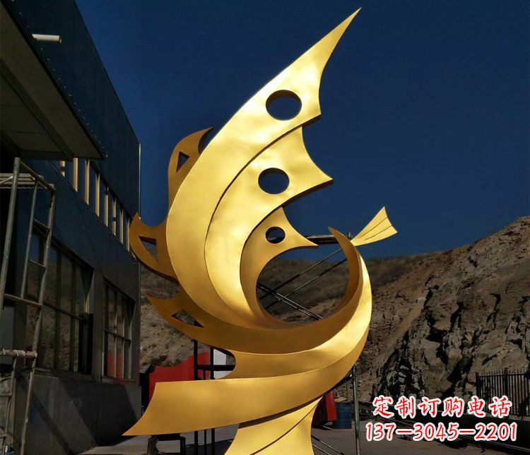 聊城精美不锈钢抽象凤凰景观雕塑