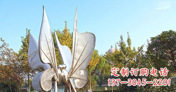 聊城英伦风格精致不锈钢抽象蝴蝶雕塑