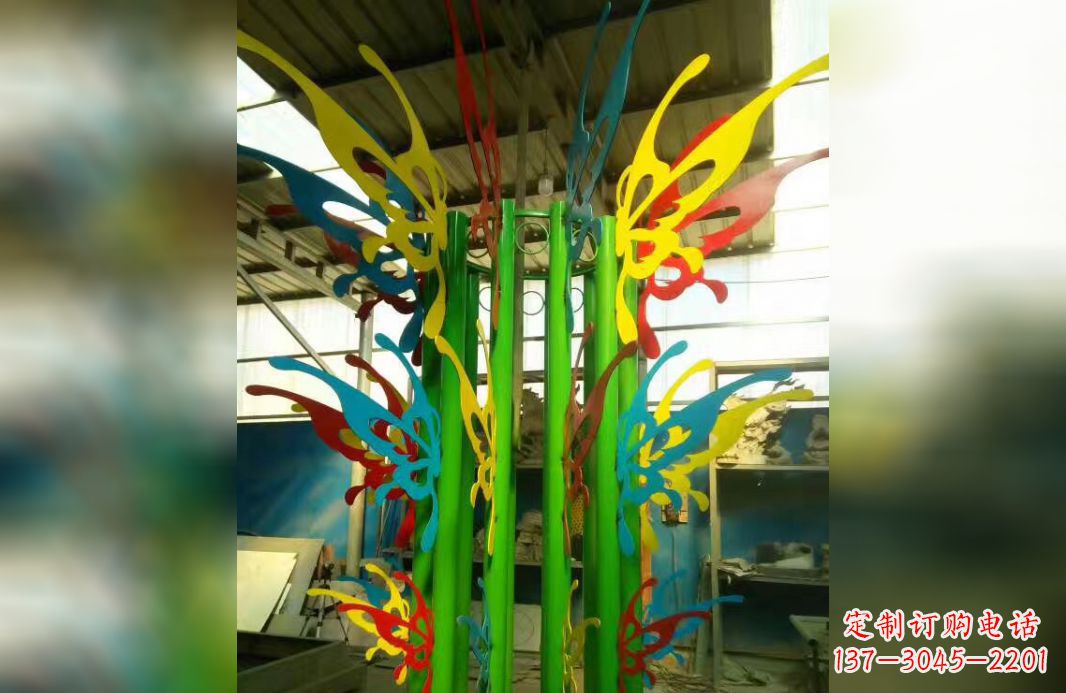 聊城精致的不锈钢抽象蝴蝶景观雕塑
