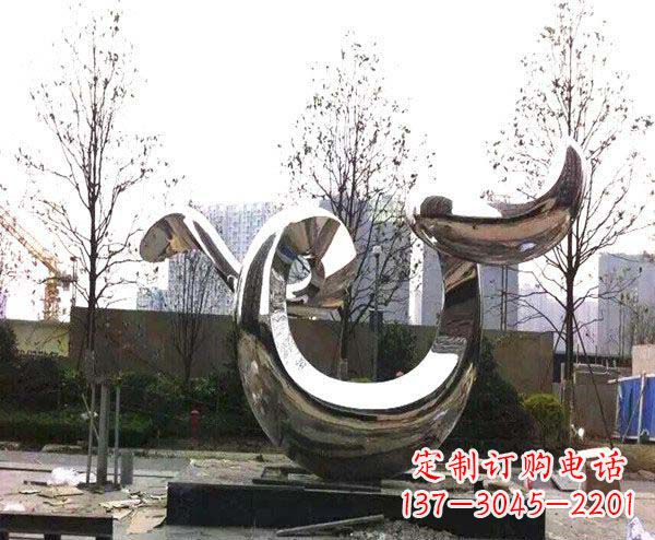 聊城新品发布不锈钢抽象鲸鱼雕塑