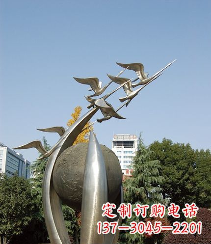 聊城唯美 大雁不锈钢雕塑
