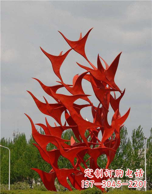 聊城不锈钢天鹅雕塑,唤醒公园景观