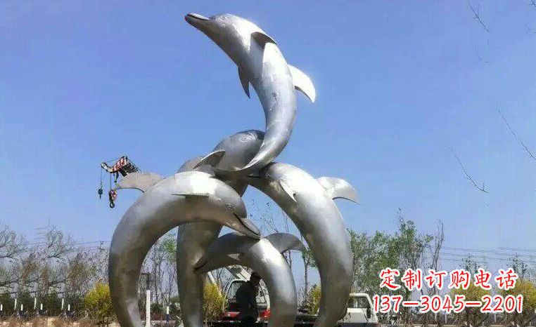 聊城品质精美的不锈钢海豚雕塑