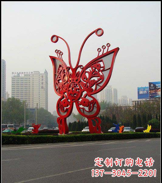 聊城大型不锈钢蝴蝶雕塑