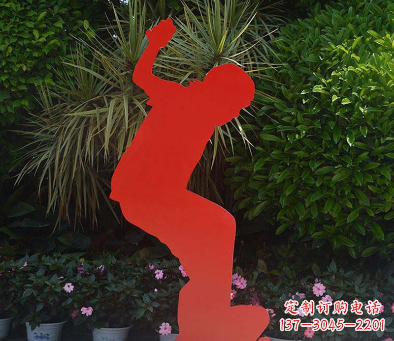 聊城不锈钢男孩滑板雕塑