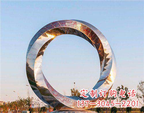 聊城精美的不锈钢圆环景观雕塑