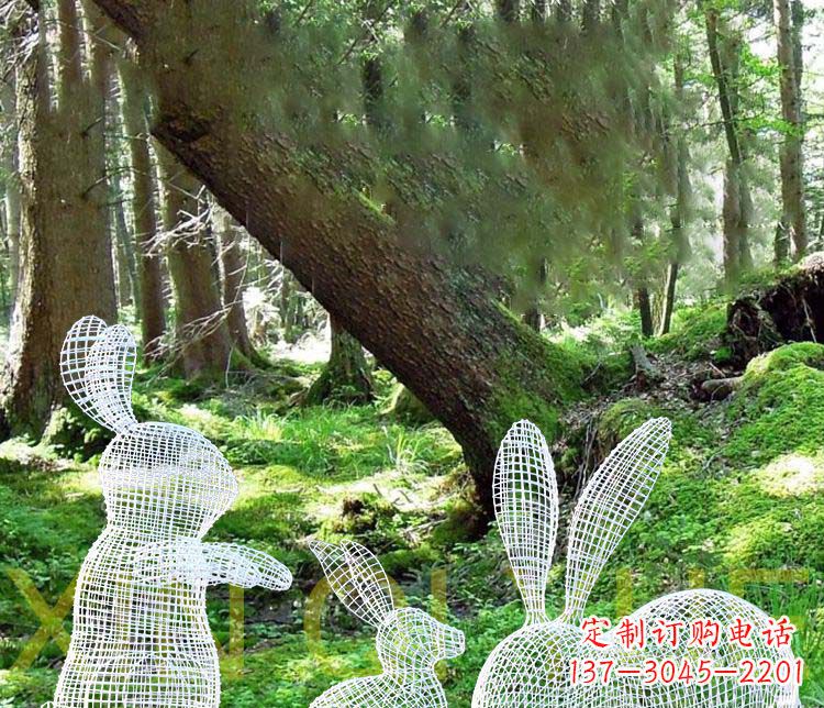 聊城精美兔子雕塑,点缀你的公园