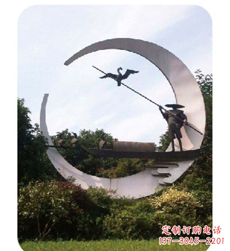 聊城精致美观的不锈钢鸬鹚雕塑