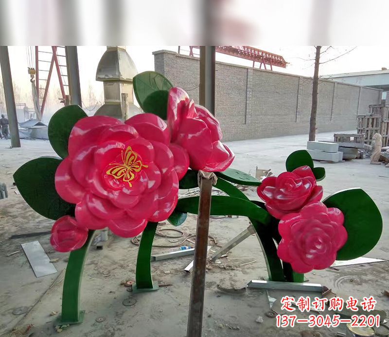 聊城中领雕塑花朵般精美的不锈钢牡丹雕塑