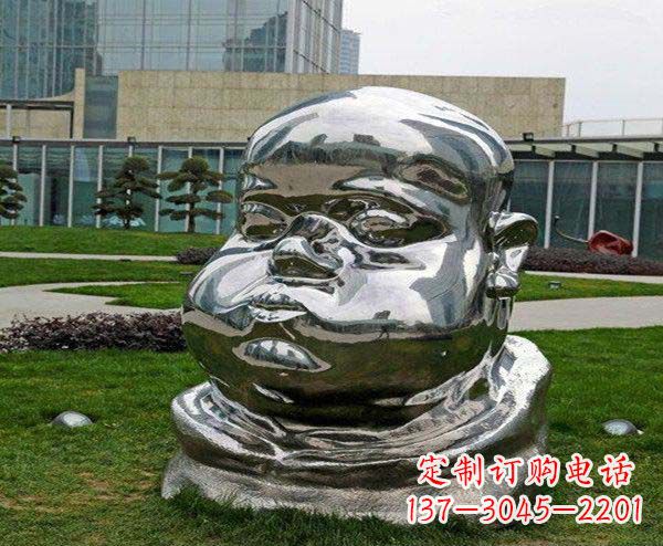 聊城儿童不锈钢头像雕塑