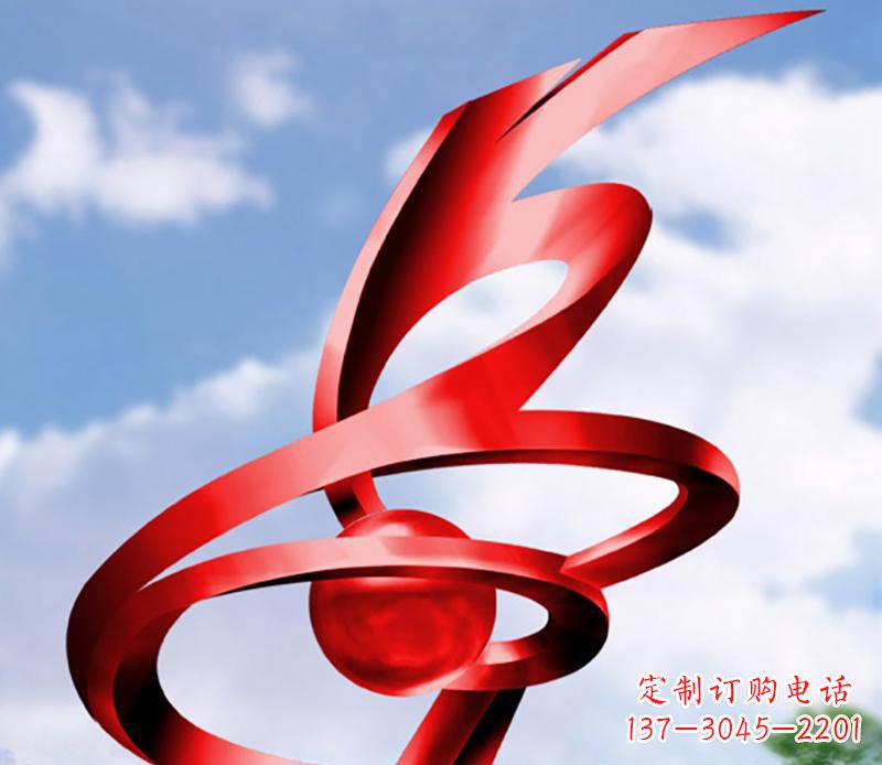 聊城公园装饰不锈钢指环雕塑