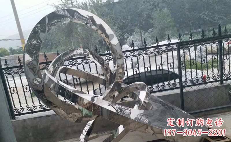 聊城公园拼接圆环景观不锈钢雕塑