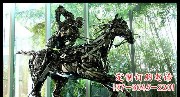聊城高品质不锈钢骑马雕塑