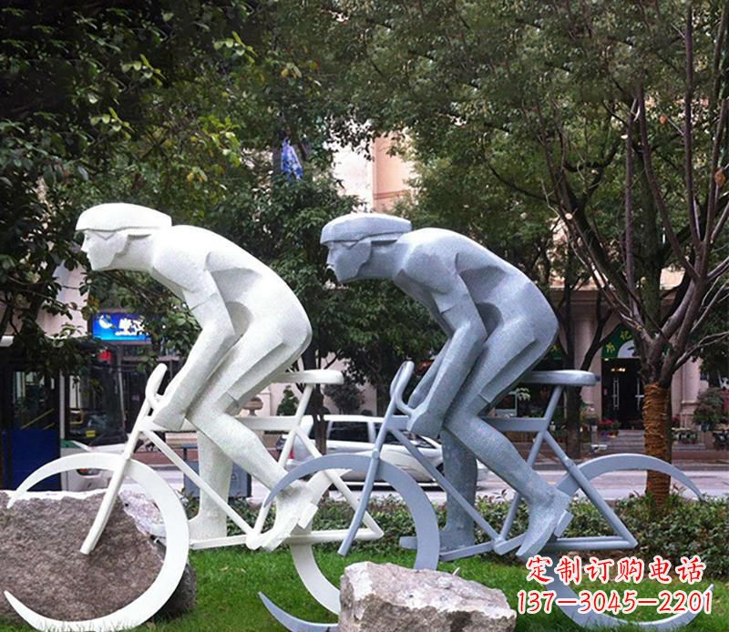 聊城装饰型不锈钢骑自行车雕塑