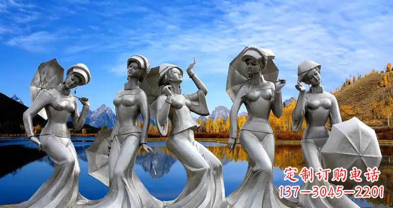聊城现代少女雕塑