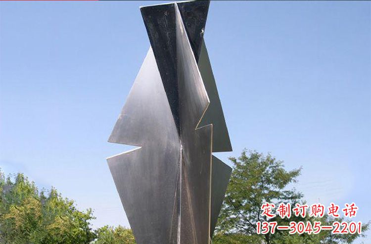 聊城不锈钢树叶雕塑更新公园景观