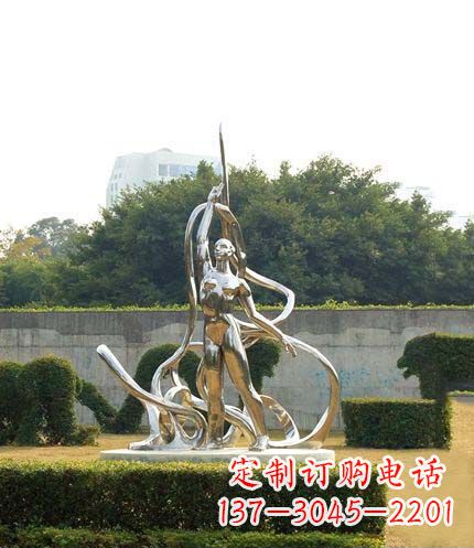 聊城跳丝带魅力少女铜雕