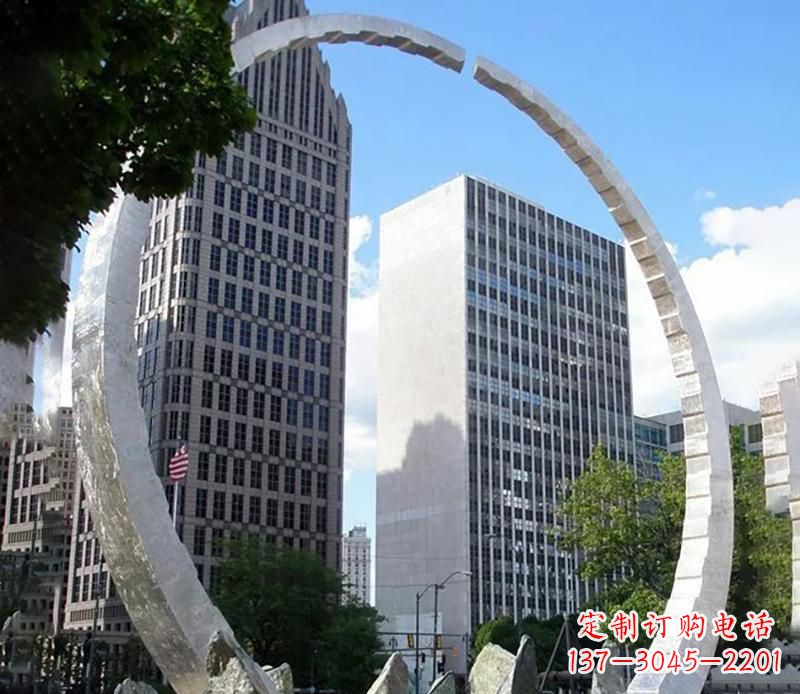 聊城金属圆环景观雕塑