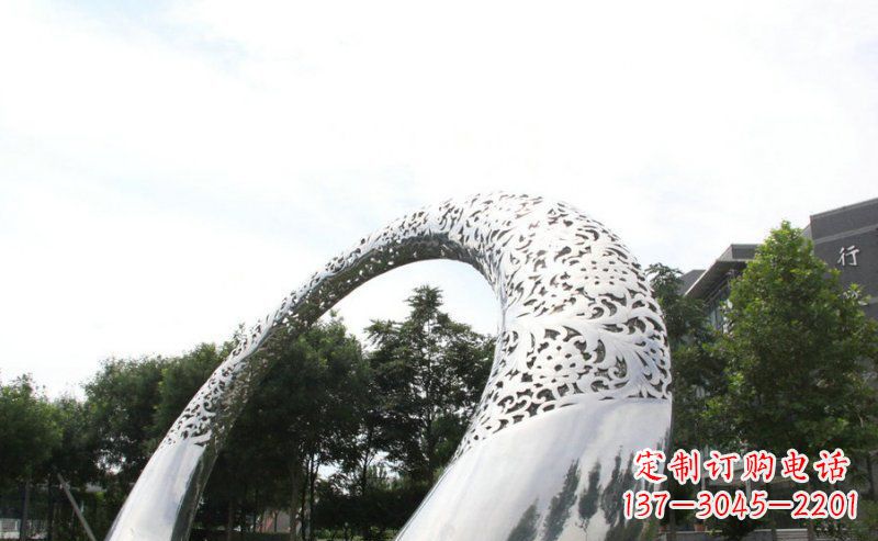 聊城优雅定制不锈钢圆形拱门雕塑