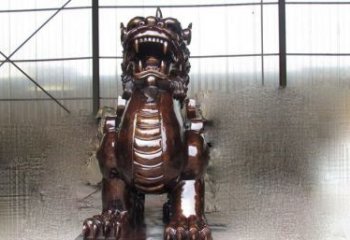 聊城来自古老文化的獬豸铜雕
