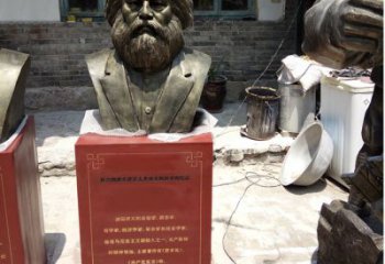 聊城欣赏历史，珍藏马克思头像雕塑