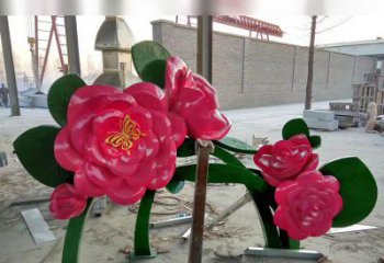 聊城中领雕塑花朵般精美的不锈钢牡丹雕塑