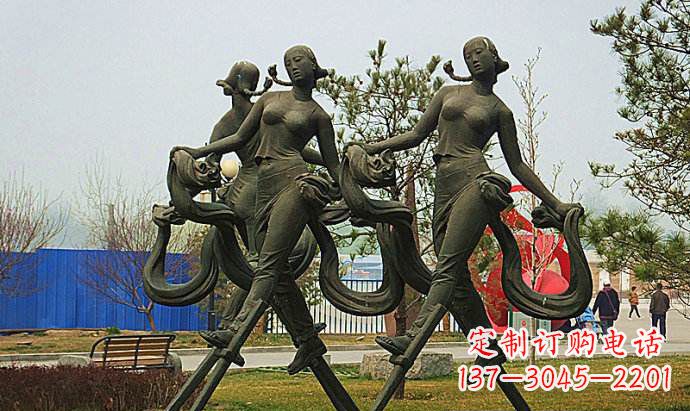 聊城中领雕塑精美女孩雕塑