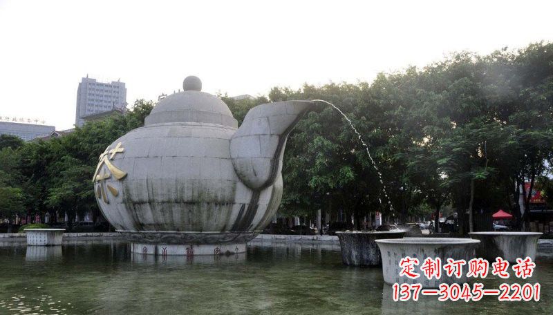 聊城精致雕塑茶壶石雕