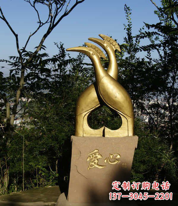 聊城新中式装饰铜雕 孔雀景观雕塑