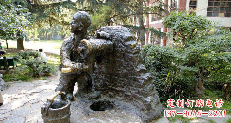 聊城春洋定制铜雕男孩雕塑