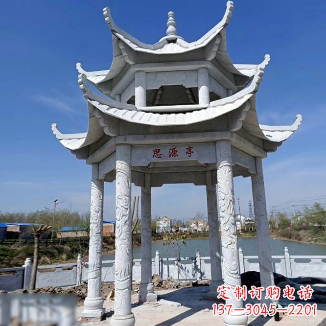 聊城公园大理石凉亭