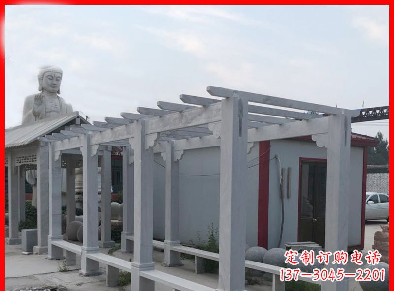 聊城公园大理石石雕长廊 (2)