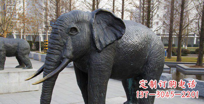 聊城精致精美的大象公园雕塑