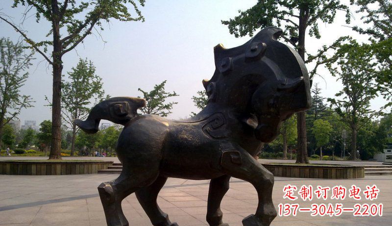 聊城中领雕塑灵动小马铜雕