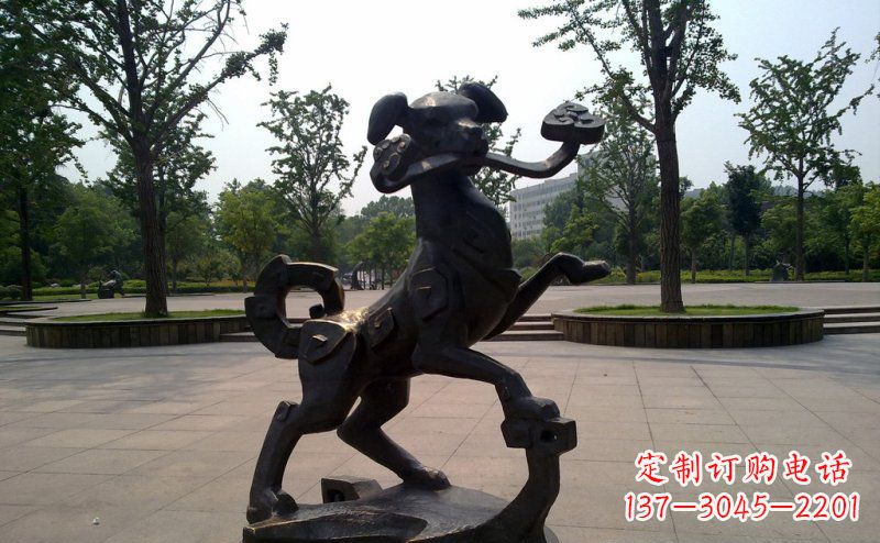 聊城中领雕塑狗动物铜雕
