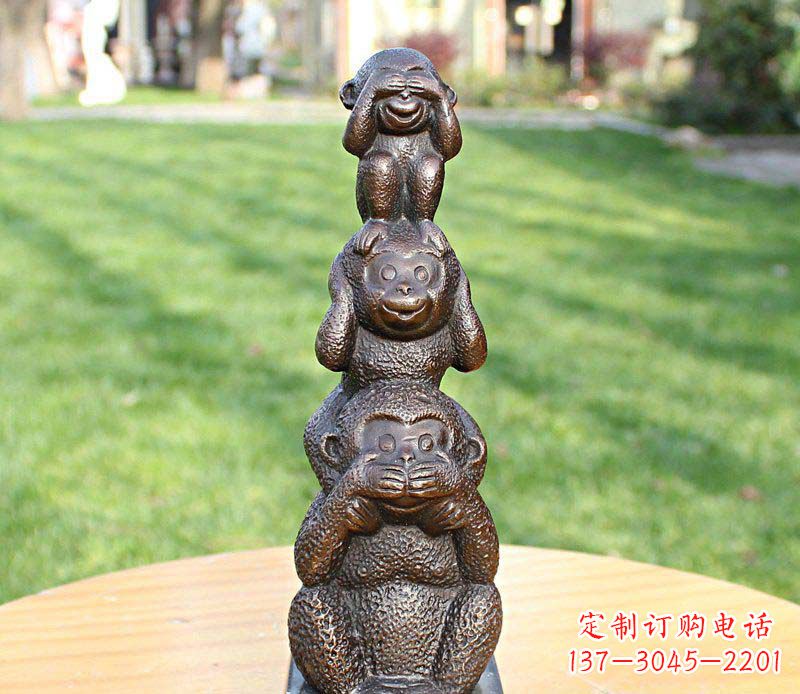 聊城高品质铜雕罗汉叠罗汉塑像